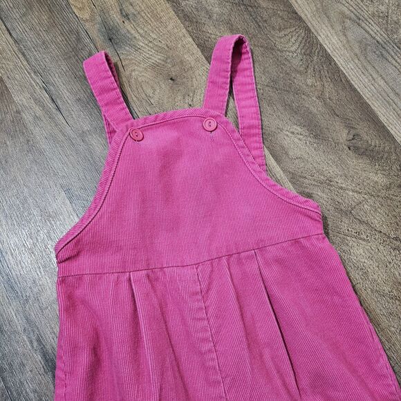 Vintage JCPenney Pink subtle corduroy overalls with adjusrable button straps 3T - Picture 4 of 8